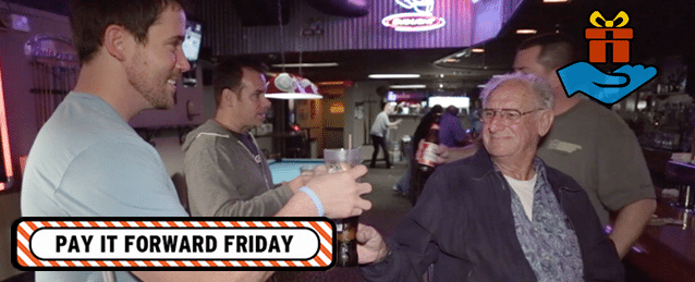 Nick Unsworth Life on Fire Pay it forward Friday Free Drinks
